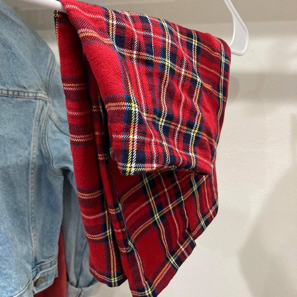 Brandy Melville Red Plaid Cara Skirt